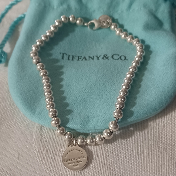 Tiffany Return to Tiffany Beaded Tag Bracelet, SS, inches